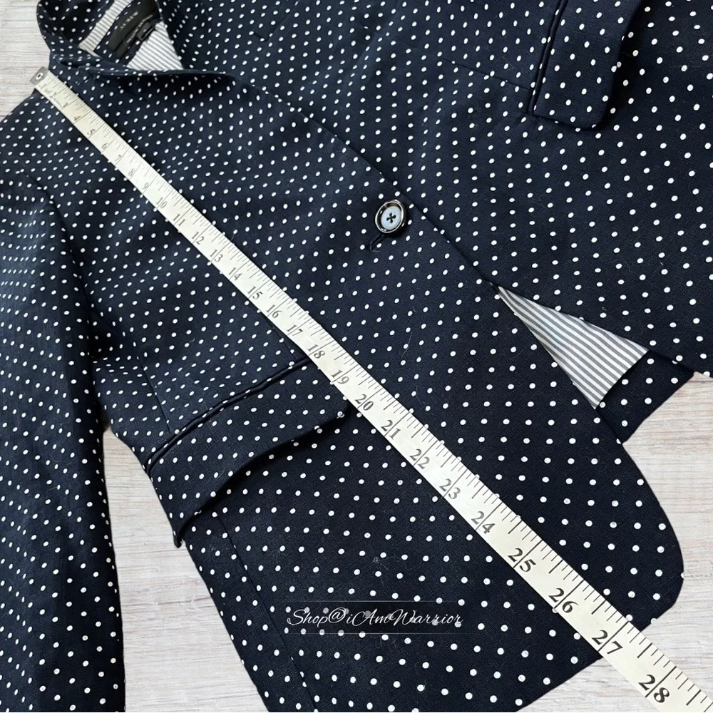 J.Crew navy Regent one button micro polka dot blazer *shop@iamwarrior